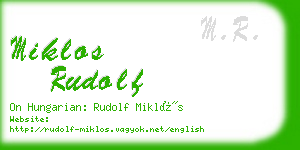 miklos rudolf business card